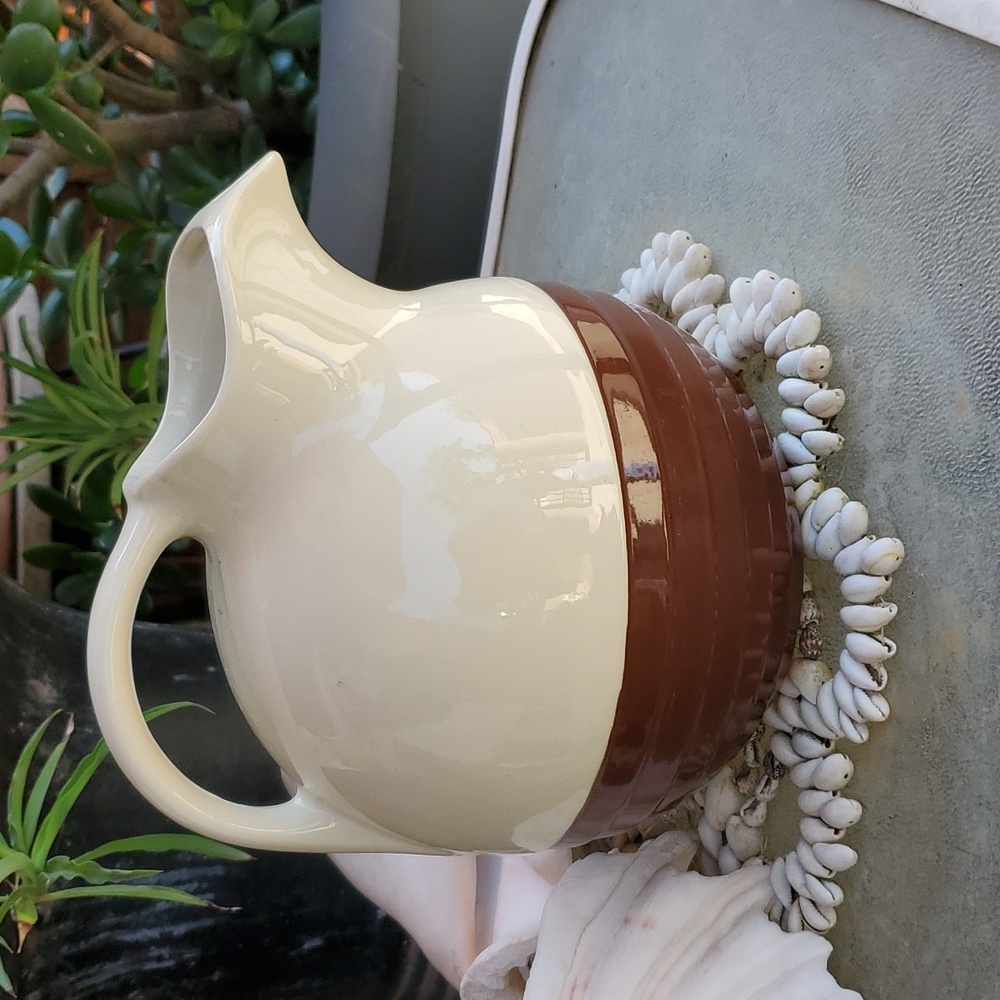 MCM Ball Water Pitcher Two Tone Cream And Brown